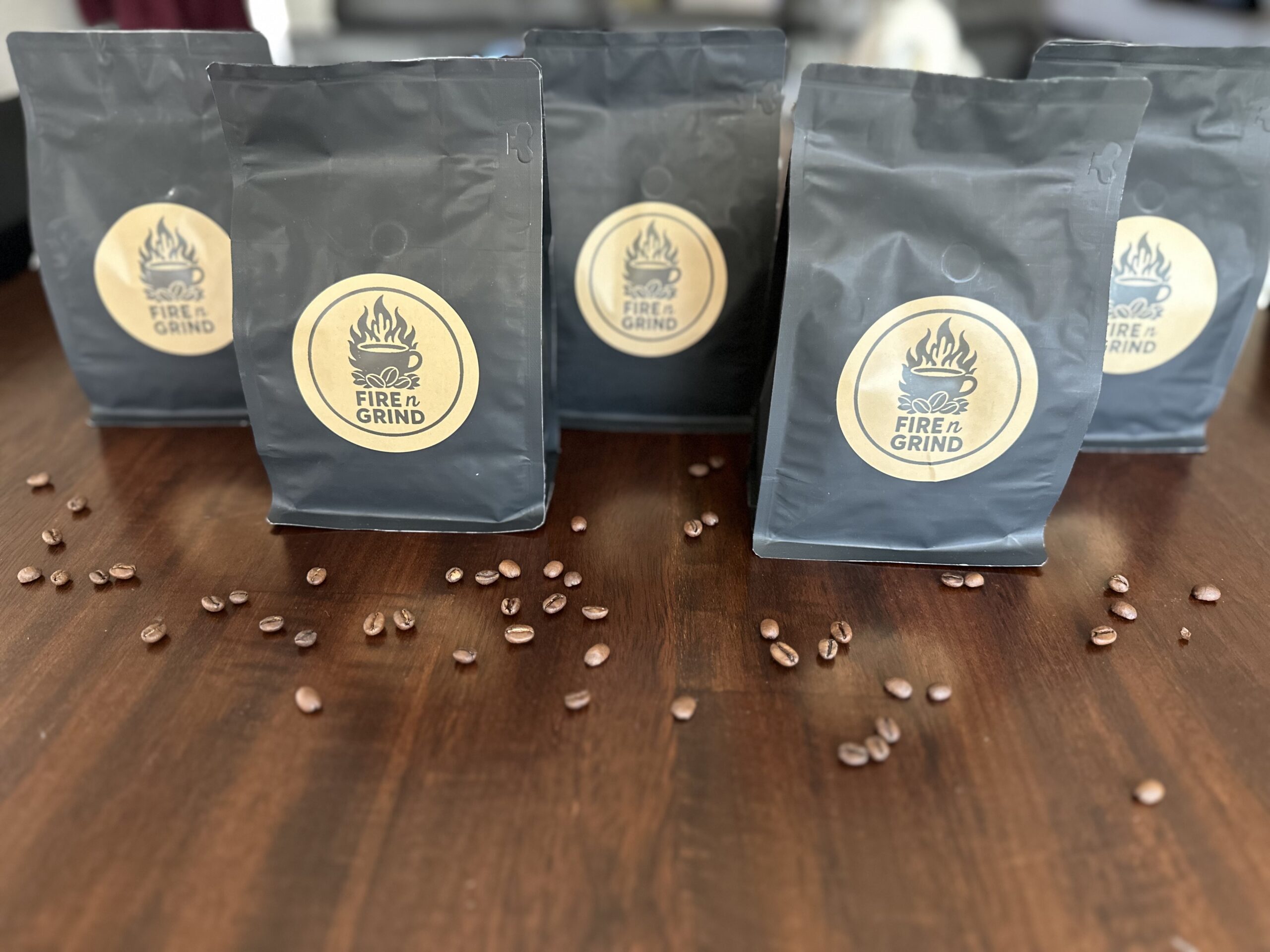 Fire n Grind coffee bags